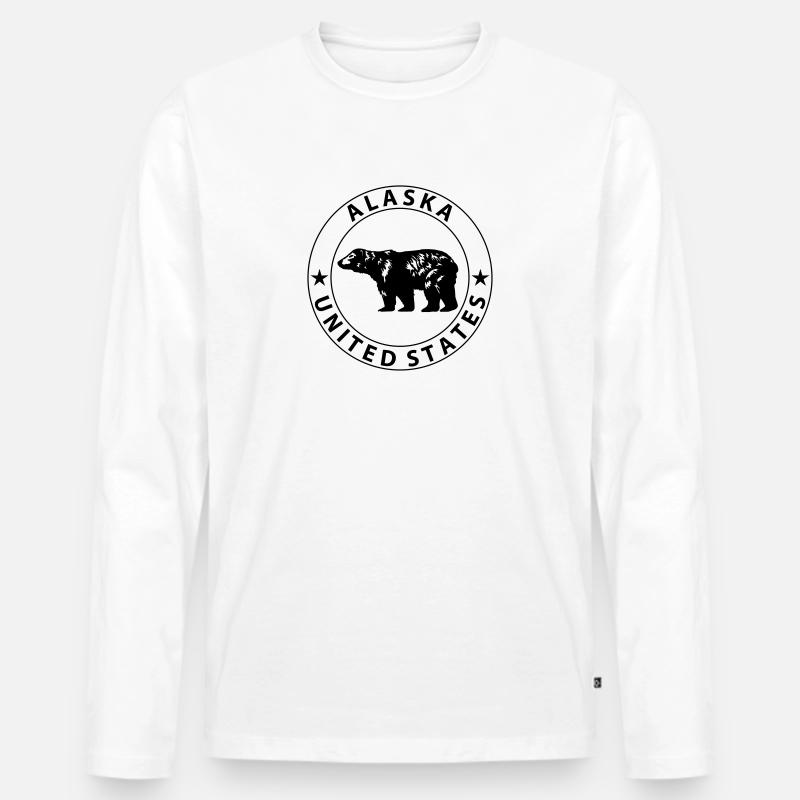 Alaska - Männer Premium Bio Langarmshirt - Weiß