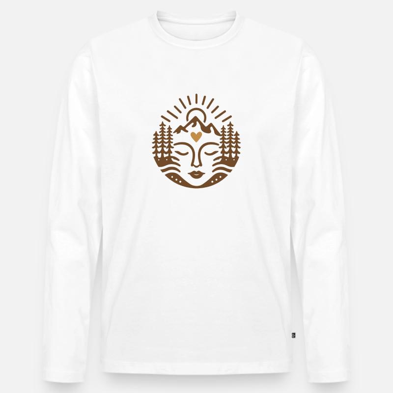 Feiere die Mutter Erde - Männer Premium Bio Langarmshirt - Weiß