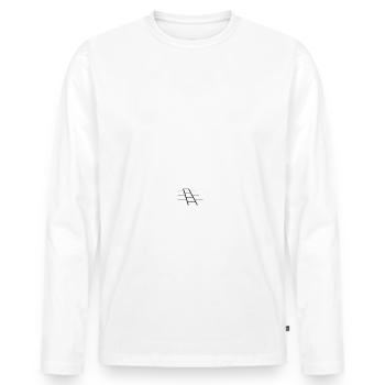 Diplôme du meilleur parqueteur t-shirt homme - T-shirt manches longues Premium bio Homme - blanc - Devant - Nico (187cm)
