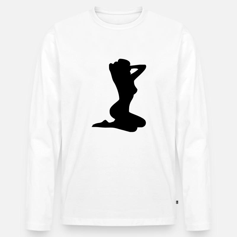 sexy - Männer Premium Bio Langarmshirt - Weiß