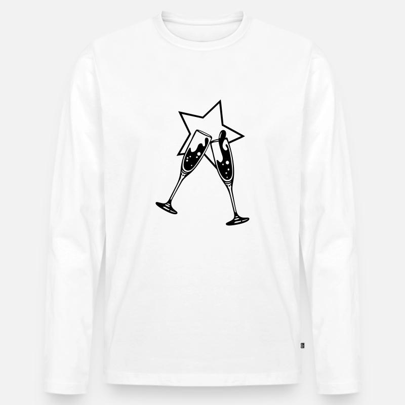 prosit2 - Männer Premium Bio Langarmshirt - Weiß