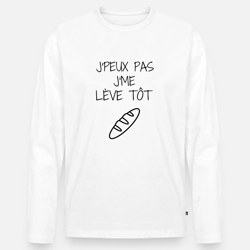 Bäcker / Bäckerei / Bäckerin / Brot - Männer Premium Bio Langarmshirt - Weiß