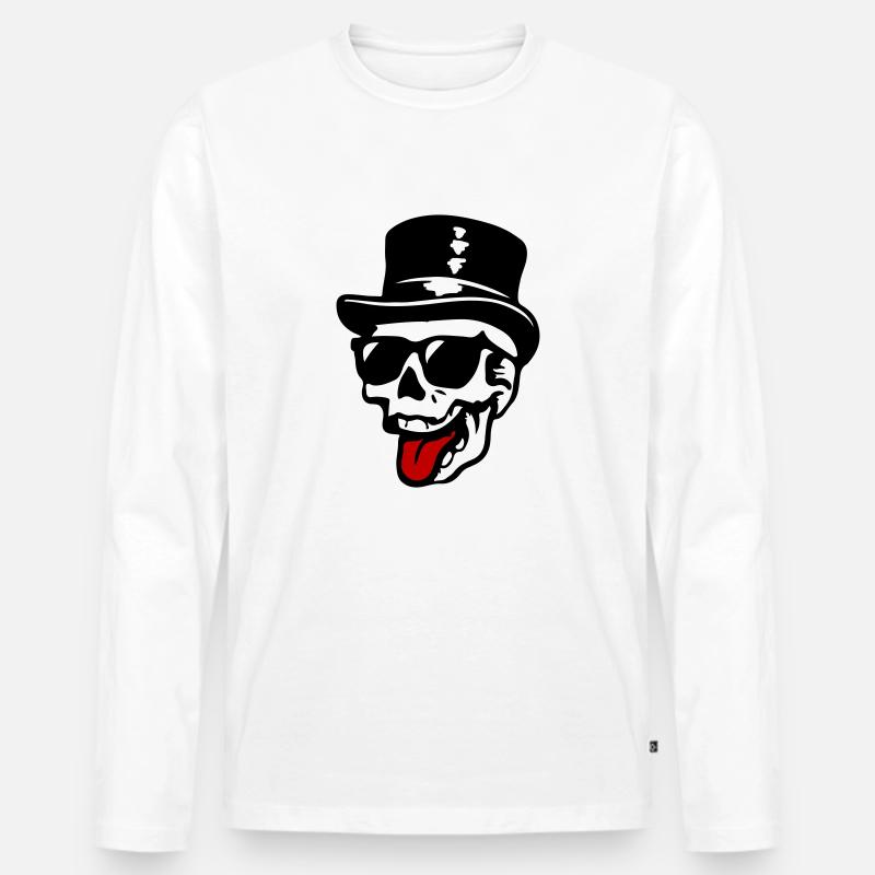 Bräutigam Skelett - Männer Premium Bio Langarmshirt - Weiß