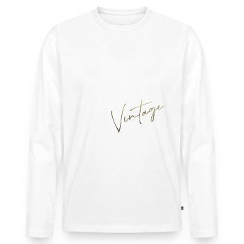 60th Birthday Original Vintage 1965 - Men's Premium Organic Long Sleeve Shirt - white - Front - Nico (187cm)