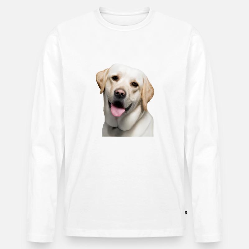 Labrador Retriever - Männer Premium Bio Langarmshirt - Weiß