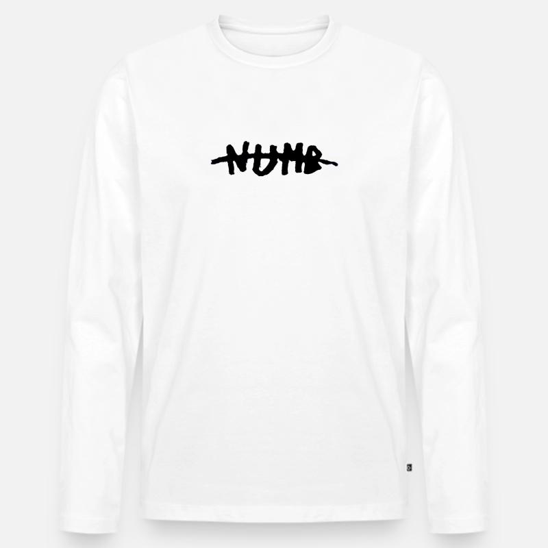 Abstraktes Neon-Licht Design - Männer Premium Bio Langarmshirt - Weiß