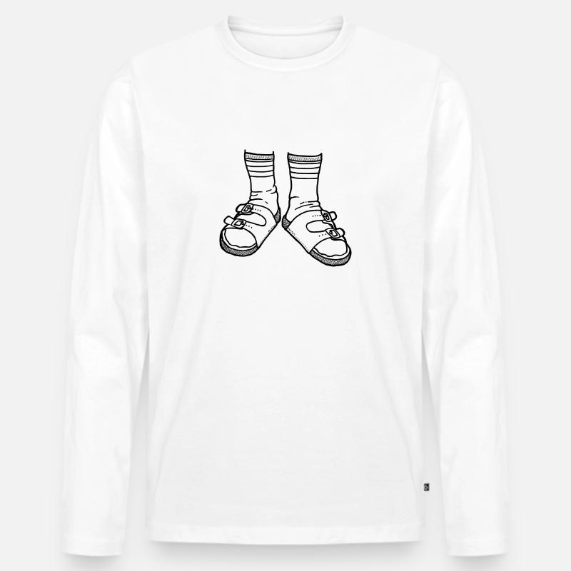Stolzer Alman - Männer Premium Bio Langarmshirt - Weiß