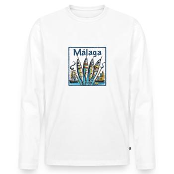 skewers in Malaga - Men's Premium Organic Long Sleeve Shirt - white - Front - Nico (187cm)