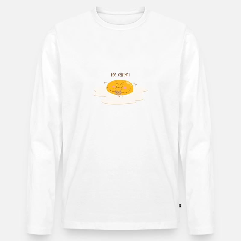 Egg-cellent - Männer Premium Bio Langarmshirt - Weiß