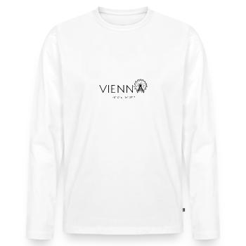 Vienne, Autriche, Prater, Grande Roue, Danube - T-shirt manches longues Premium bio Homme - blanc - Devant - Nico (187cm)