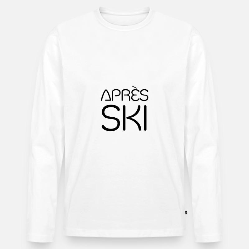 Apres-Ski - Männer Premium Bio Langarmshirt - Weiß