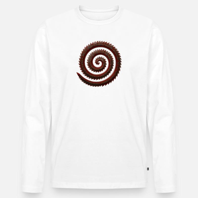 Das Kramer Gebirge - Männer Premium Bio Langarmshirt - Weiß