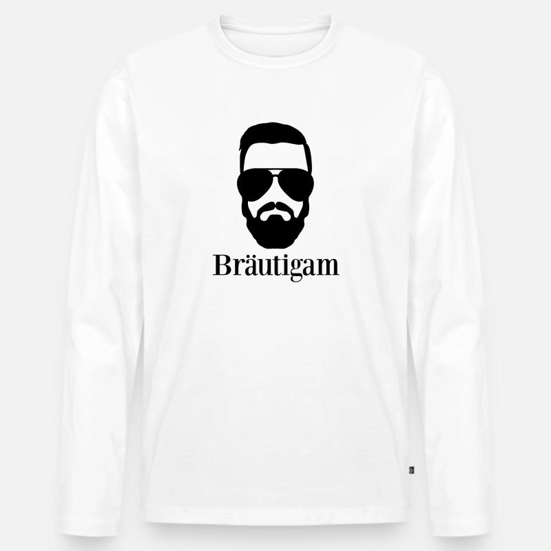 Junggesellenabschied Bräutigam Crew Abschiedstour - Männer Premium Bio Langarmshirt - Weiß