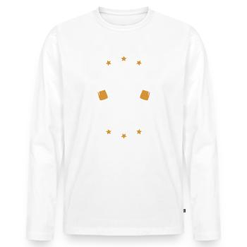 Équipe de fête Golden Sands - T-shirt manches longues Premium bio Homme - blanc - Devant - Nico (187cm)