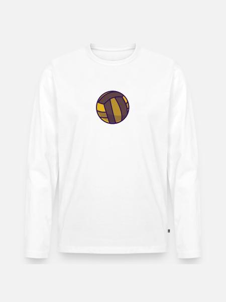 Volleyball Libero Geschenkidee - Männer Premium Bio Langarmshirt - Weiß