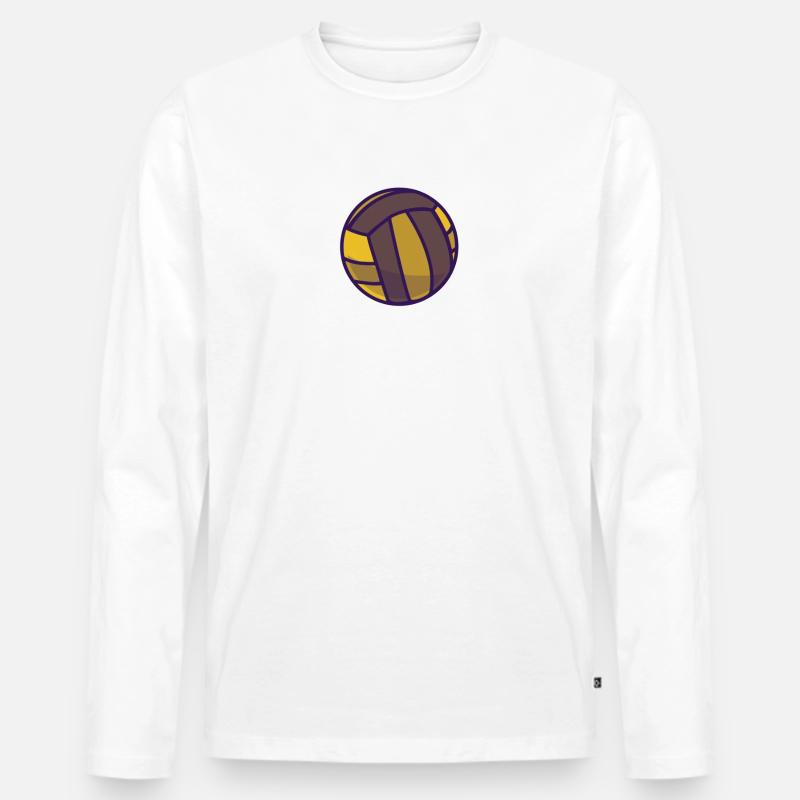 Volleyball Libero Geschenkidee - Männer Premium Bio Langarmshirt - Weiß