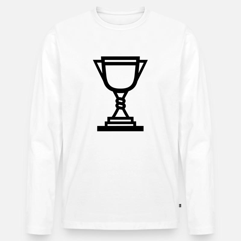 Trophäe - Männer Premium Bio Langarmshirt - Weiß