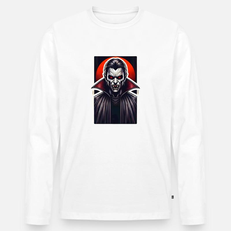 Blutsauger - Männer Premium Bio Langarmshirt - Weiß