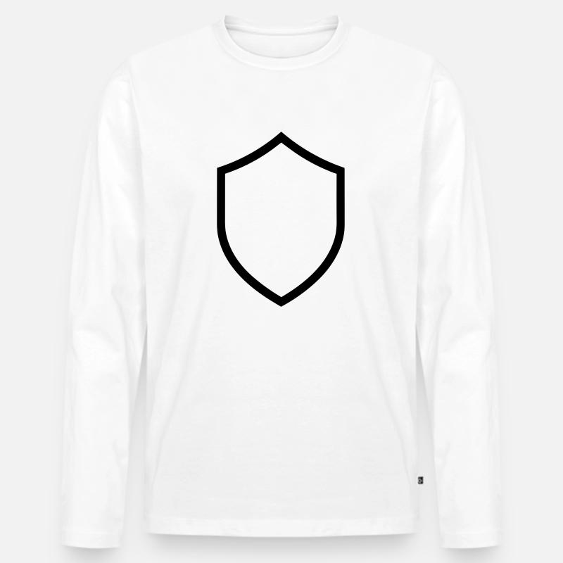 Schild - Männer Premium Bio Langarmshirt - Weiß
