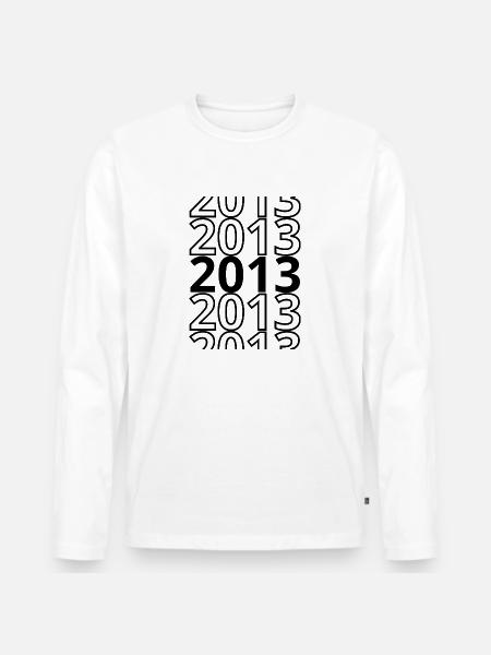 2013 2013 2013 - Men's Premium Organic Long Sleeve Shirt - white