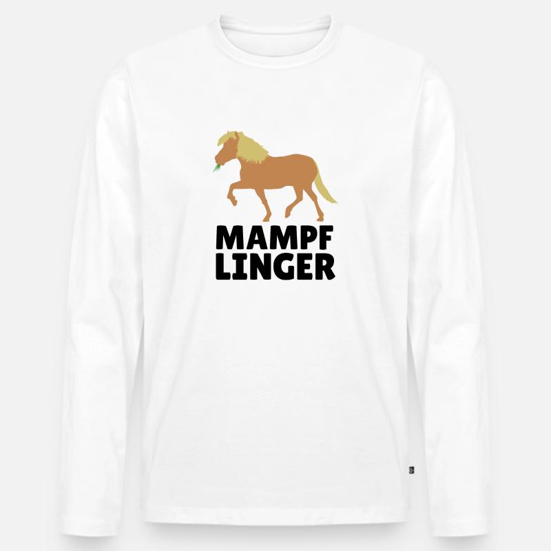 Mampflinger Haflinger - Männer Premium Bio Langarmshirt - Weiß