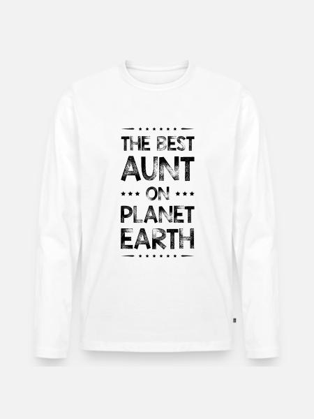 Best Aunt Saying - Men's Premium Organic Long Sleeve Shirt - white
