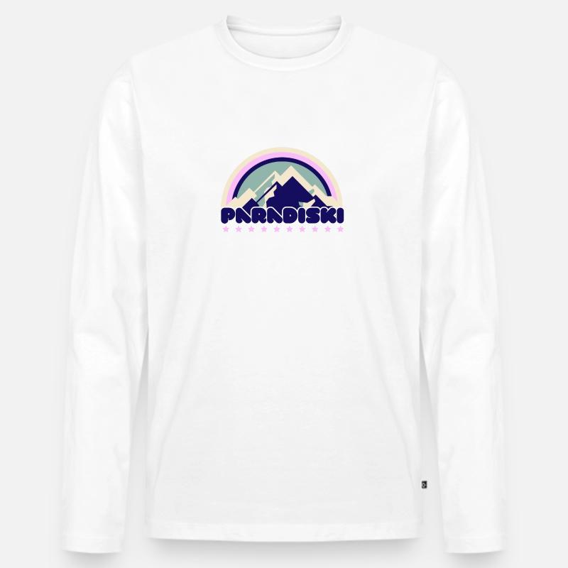 Skiparadies - PARADISCO SKI COLLECTOR - Männer Premium Bio Langarmshirt - Weiß