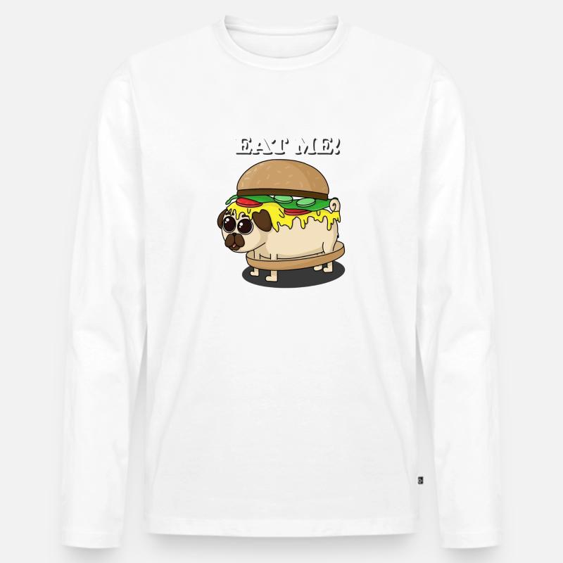 Burgir - Männer Premium Bio Langarmshirt - Weiß
