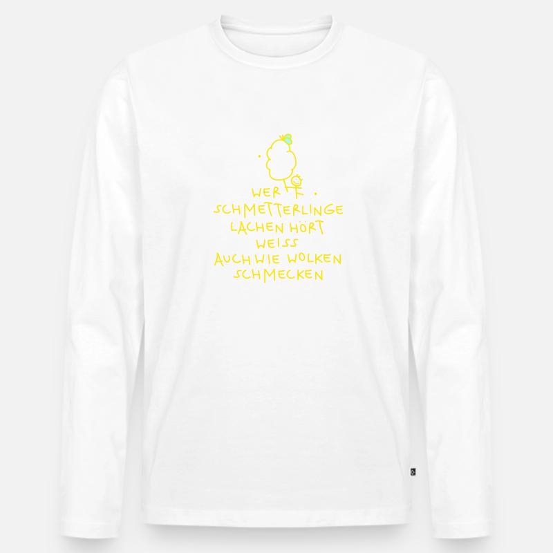fantastischer Spruch - Männer Premium Bio Langarmshirt - Weiß
