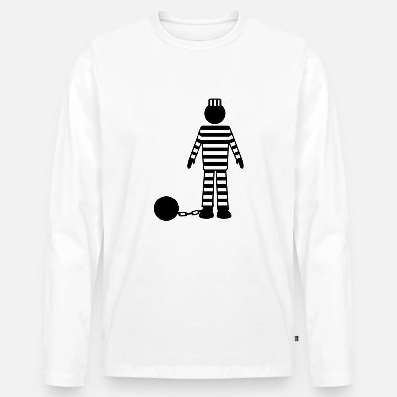 captured - Männer Premium Bio Langarmshirt - Weiß