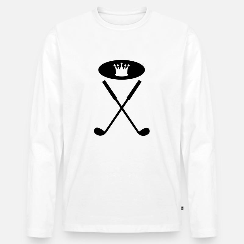 golfschläger - Männer Premium Bio Langarmshirt - Weiß