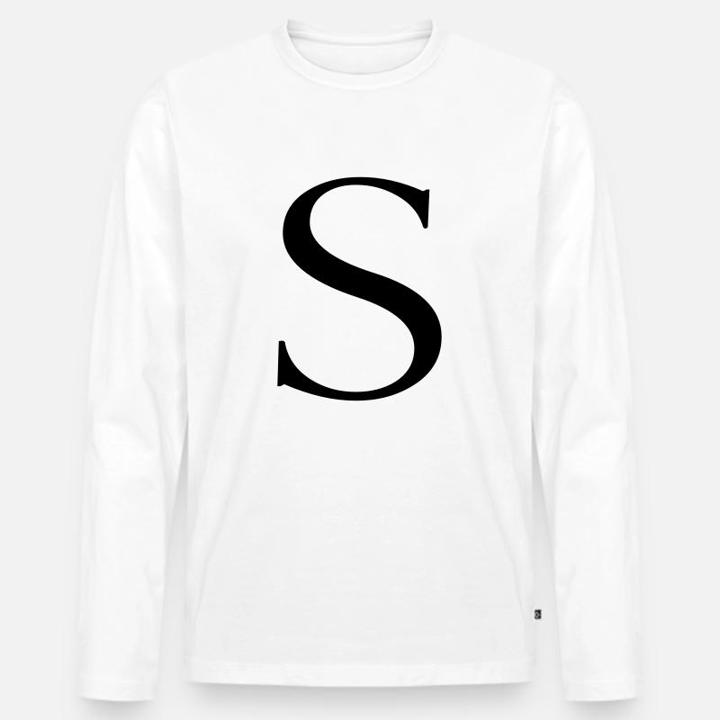 s - Männer Premium Bio Langarmshirt - Weiß
