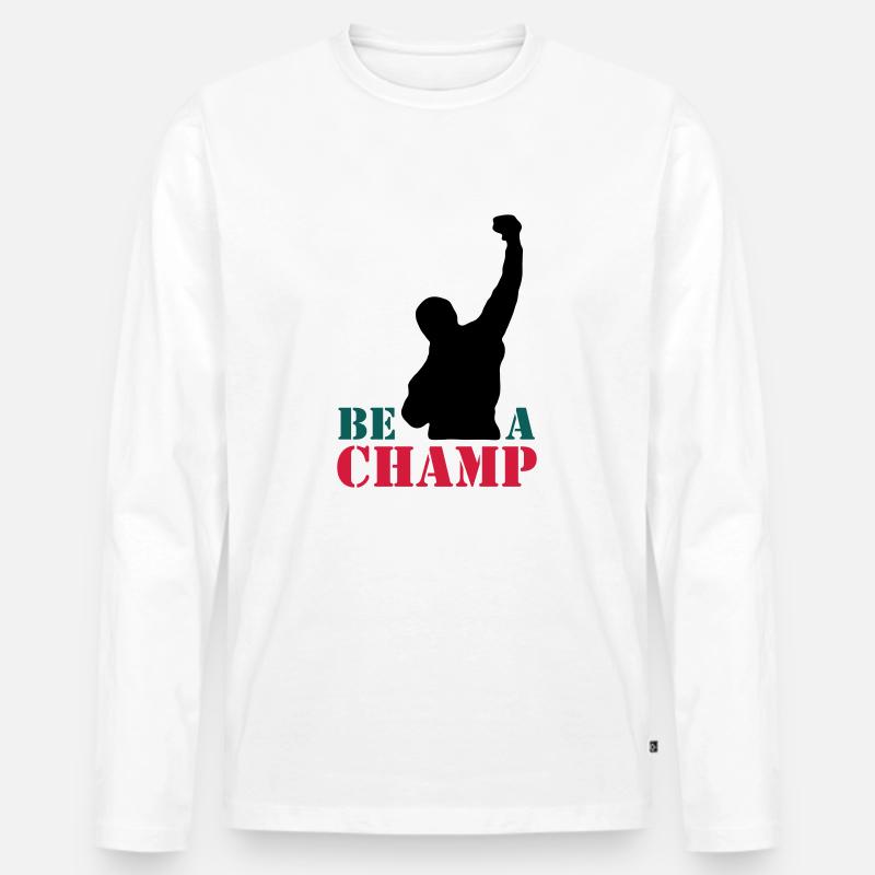 rocky_champ - Männer Premium Bio Langarmshirt - Weiß