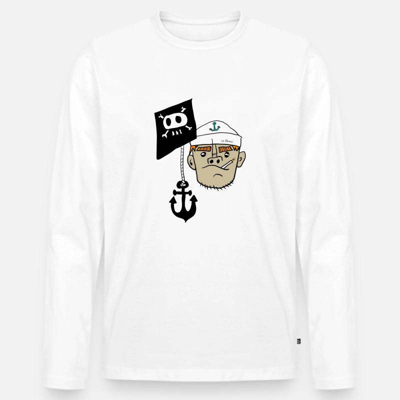 Matros St pauli - Männer Premium Bio Langarmshirt - Weiß