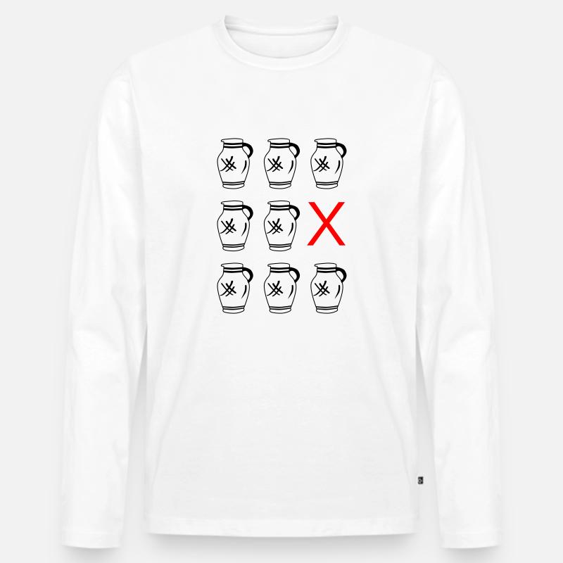 Bembel Versenken "KABOOM!" #FFM #EiGude - Männer Premium Bio Langarmshirt - Weiß