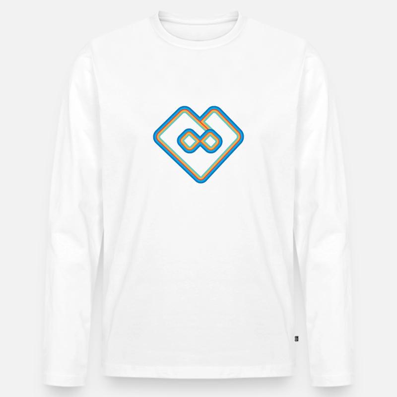 Infinite Love - Männer Premium Bio Langarmshirt - Weiß