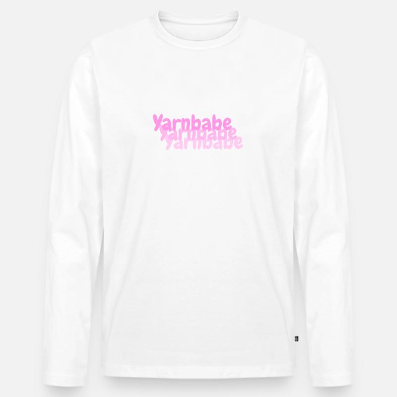 Yarnbabe - Männer Premium Bio Langarmshirt - Weiß