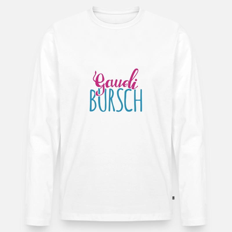 Gaudibursch 2C - Männer Premium Bio Langarmshirt - Weiß