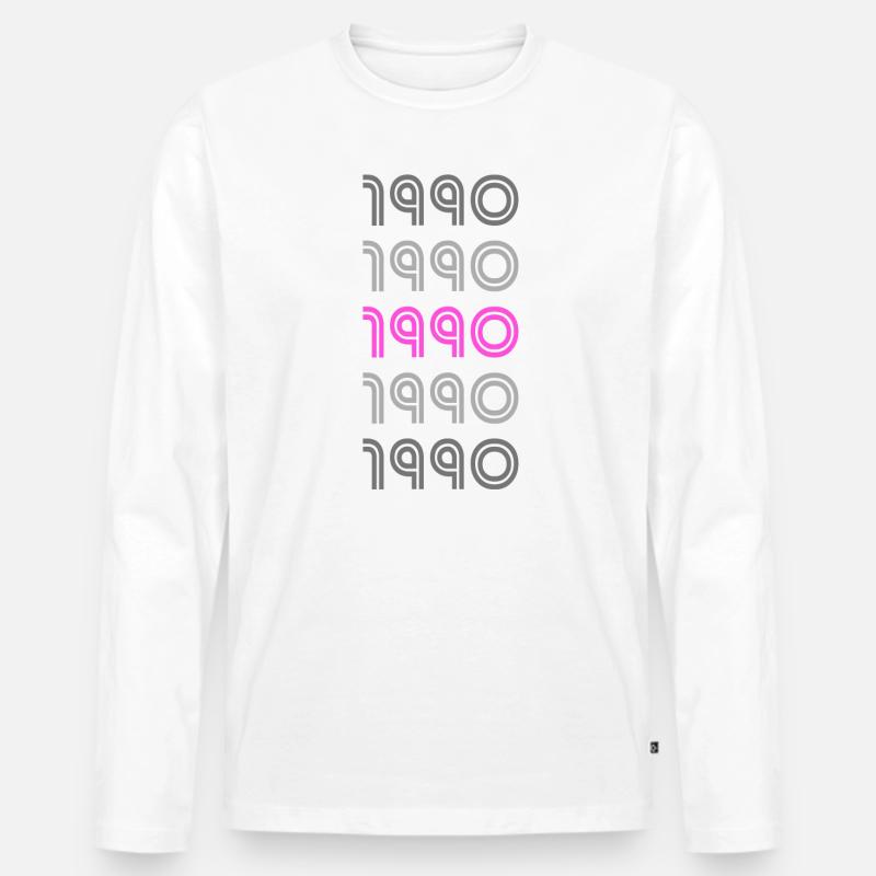 Pink 1990 - Männer Premium Bio Langarmshirt - undefined