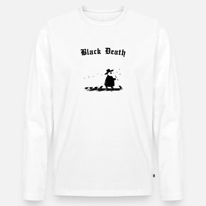 Black Death - spread in progress - Männer Premium Bio Langarmshirt - Weiß