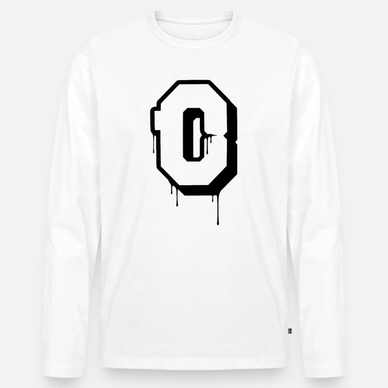Graffiti-Style 0 - Männer Premium Bio Langarmshirt - Weiß