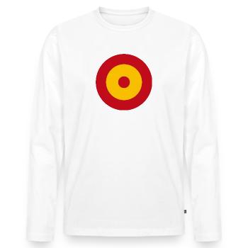 COCARDE ESPAGNE/1808 - T-shirt manches longues Premium bio Homme - blanc - Devant - Nico (187cm)