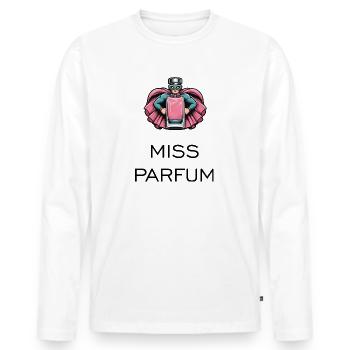 Miss Parfum - Super-héroïne - T-shirt manches longues Premium bio Homme - blanc - Devant - Nico (187cm)