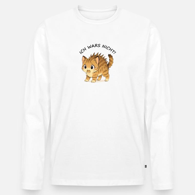 Ich wars nicht! - Männer Premium Bio Langarmshirt - Weiß