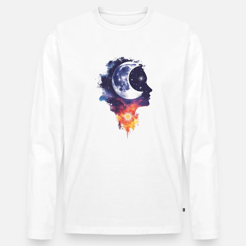 Ätherische Glückseligkeit - Männer Premium Bio Langarmshirt - Weiß
