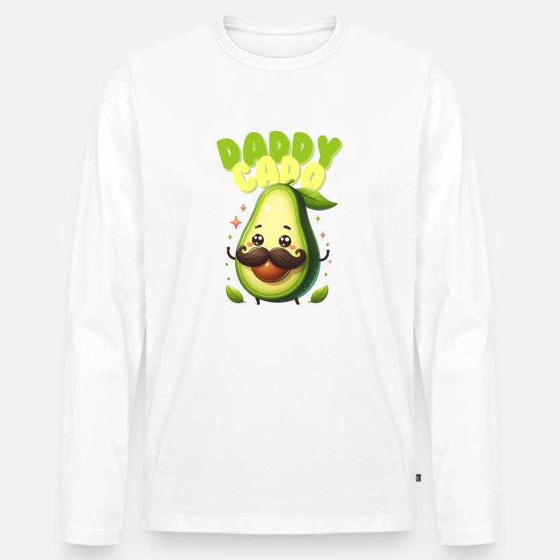 DaddyCado - Männer Premium Bio Langarmshirt - Weiß