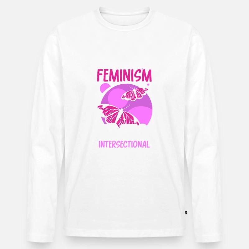 It's only feminism if it's intersectional - Männer Premium Bio Langarmshirt - Weiß