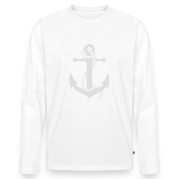 marin - T-shirt manches longues Premium bio Homme - blanc - Devant - Nico (187cm)