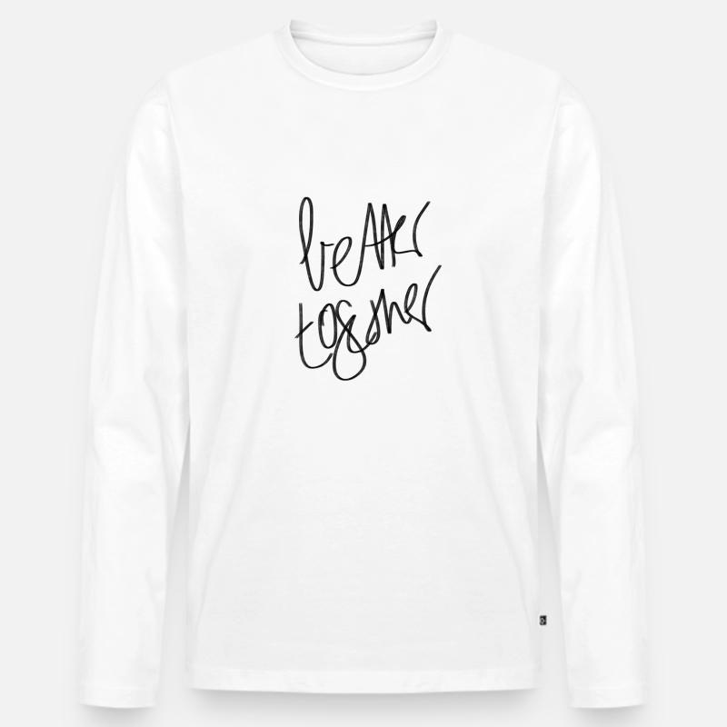 Better together - Freundschaft - Männer Premium Bio Langarmshirt - Weiß