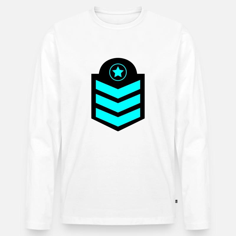 abzeichen - Männer Premium Bio Langarmshirt - Weiß